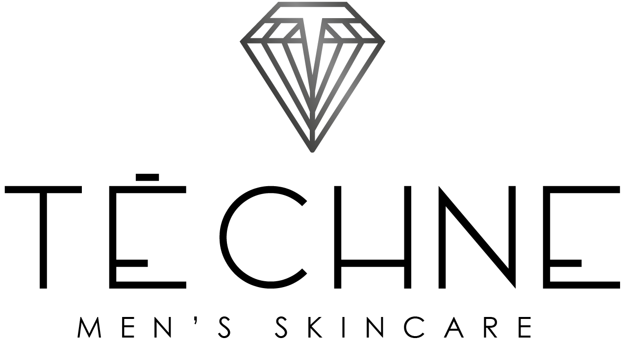 Logo Téchne Men`s Skincare preta com o fundo transparente